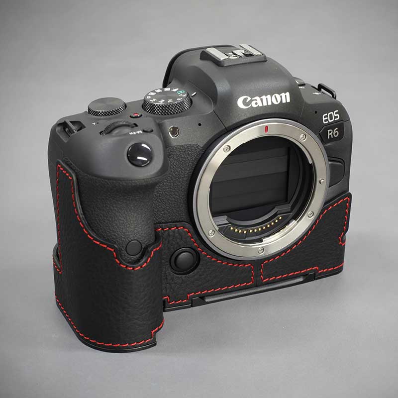 楽天NINE SELECTカメラケース Lims リムズ Canon EOS R6 専用 イタリアンレザー ケース Black Red stitch ブラック レッド ステッチ メタルプレート 高級 高品質 本革 おしゃれ かっこいい CN-EOSR6BK LIM'S lims リムズカメラケース 日本正規販売店