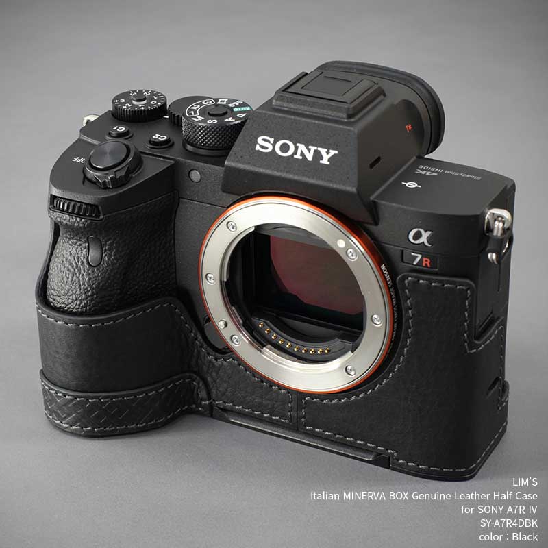Lims カメラケース Select Italian ナインセレクト Minerva 本革 r4 Box Iv カメラケース Genuine Leather Half Minerva スマホ Case For Sony r Iv Sy r4dbk Black ブラック ソニー r4専用 イタリアンレザー カメラケース メタルプレート 高級 高品質 本革