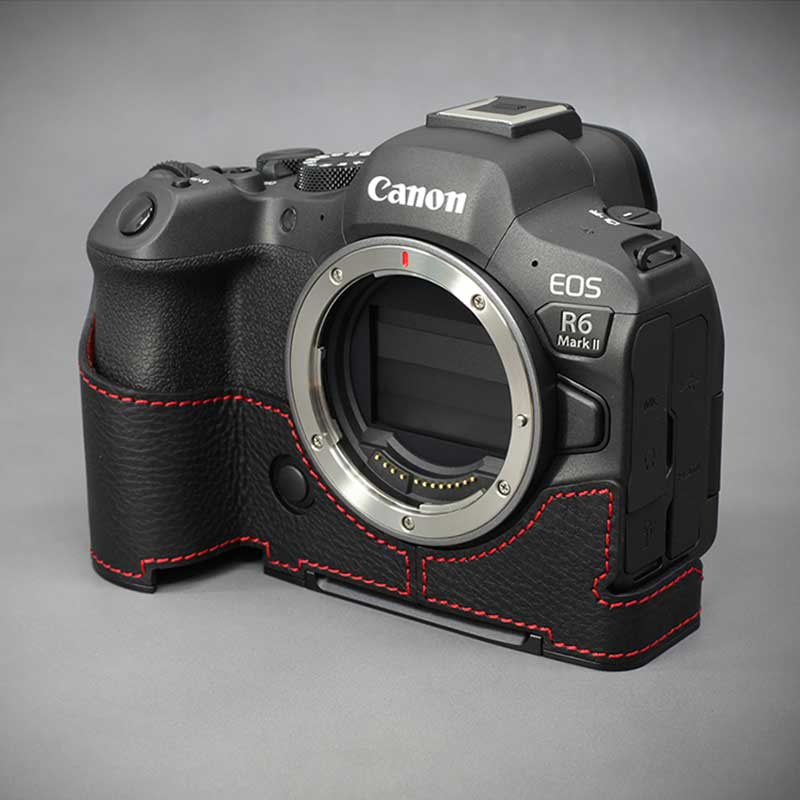 カメラケース Lims リムズ Canon EOS R6 Mark II 専用 イタリアンレザー カメラケース Black ブラック おしゃれ かっこいい 高級 高品質 牛革 ケース メタルプレート バッテリー交換可能 キャノン キヤノン イオス CN-EOSR62BK LIM'S lims リムズカメラケース 日本正規販売店のサムネイル