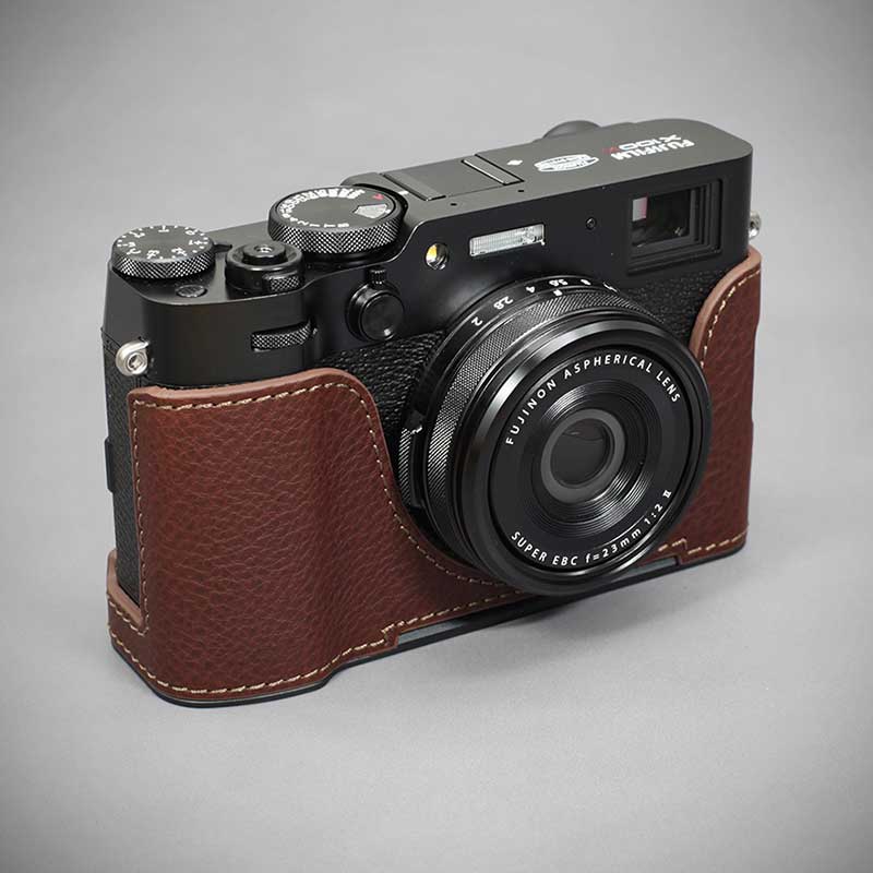 カメラケース Lims リムズ FUJIFILM X100VI 専用 イタリアンレザー ケース Brown ...