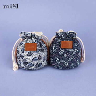 『クリックポスト発送!送料無料』mi81 Cotton Printed Pouch S 2colors MD01CL/IL ポーチ コットン カメラポーチ レンズポーチ おしゃれ かわいい 巾着 きんちゃく袋 カメラ女子 メンズ レディース 女子 ファッション デザイン camera pouch lens pouch