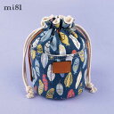 mi81 巾着ポーチ Mサイズ MD02IF ポーチ コットン カメラポーチ レンズポーチ Cotton Printed Pouch おしゃれ かわいい 巾着 ...