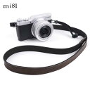 訳あり品 カメラストラップ mi81 レザー ネックストラップ MN204DB Dark Brown ダーク ブラウン Leather Neck Strap 1.5 おしゃれ かわいい 牛革 本革 ミラーレスカメラ 一眼レフ デジタルカメラ 斜めがけ シンプル ストラップ ブランド カメラ女子