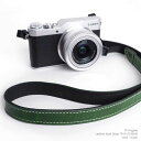 カメラストラップ TP Original レザー ネックストラップ TS16GR Green グリーン Leather Camera Neck Strap 牛革 本革 おしゃれ シンプル 長さ調節 ストラップ TP-15 ミラーレスカメラ 一眼レフ クラシックカメラ カメラ女子