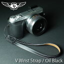 カメラストラップ TP Original V型 レザー リストストラップ ヒモタイプ TA013BK Oil Black オイル ブラック V Leather Camera Wrist Strap 牛革 本革 ハンドストラップ コンパクト デジタルカメラ おしゃれ シンプル ストラップ クリックポスト発送 送料無料