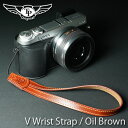 カメラストラップ TP Original V型 レザー リストストラップ ヒモタイプ TA013BR Oil Brown オイル ブラウン V Leather Camera Wrist Strap 牛革 本革 ハンドストラップ コンパクト デジタルカメラ おしゃれ シンプル ストラップ クリックポスト発送 送料無料