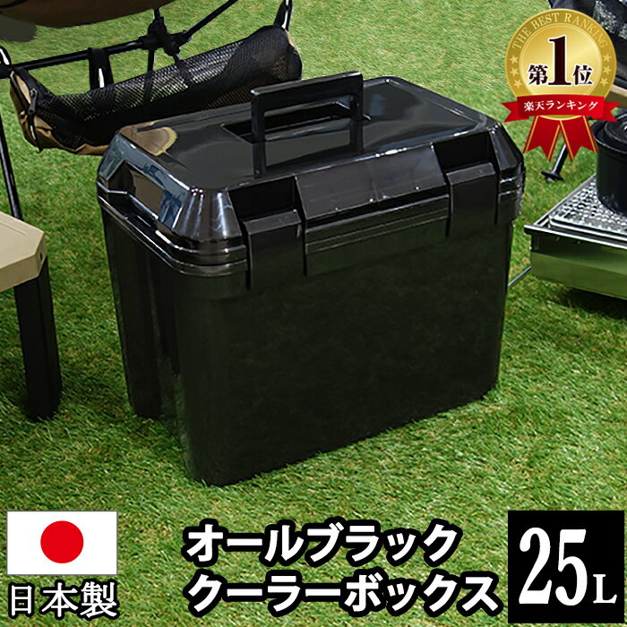 クーラーボックス 小型 25L 黒 ブラック【140-A27】クーラーBOX ミニクーラーボックス おしゃれ 釣り 部活 キャンプ アウトドア レジャー ピクニ...