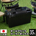 【春の行楽セール】クーラーボックス 容量35リットル 35L 黒 ブラック【140-A34】モノトーン クーラーBOX バーベキュー BBQ 海釣り 磯釣り 海水浴 バーベキュー 行楽 オシャレ おしゃれ かっこいい カッコイイ 収納ケース【送料無料】