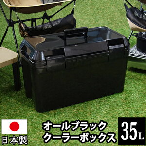 140-A34クーラーボックス 35L黒 ブラック モノトーン クーラーBOX クーラーバッグ バーベキュー BBQ 海釣り 磯釣り 海水浴 バーベキュー 行楽 オシャレ おしゃれ かっこいい カッコイイ 男前【送料無料】