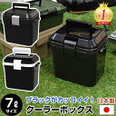 【クーポン配布7日15時まで】クーラーボックス 容量7リットル 7L 小型 黒 ブラック【80-A27/80-A45/80-A53】モノトーン ステンレスバックル クーラーBOX レジャー キャンプ アウトドア バーベキュー BBQ 部活 釣り 行楽 かっこいい カッコイイ オールブラック【送料無料】