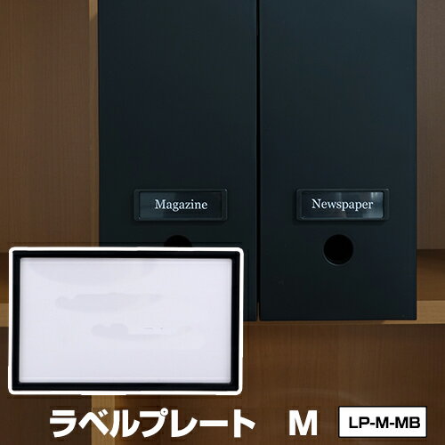 ラベルプレート M マットブラック 黒 ブラック モノトーン 見出し プラスチック 見せる収納 LP-M-MB