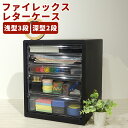 【特価】レターケース 浅型3段 深型2段 書類収納ケース 引き出し 小物収納 小物収納ケース 整理用品 在宅 テレワーク リモートワーク デスクワーク オフィス 書斎 学校 文房具 A4サイズ 滑り止め付き タイトルシール付き ファイレックスレターケースF5 おしゃれ(3)