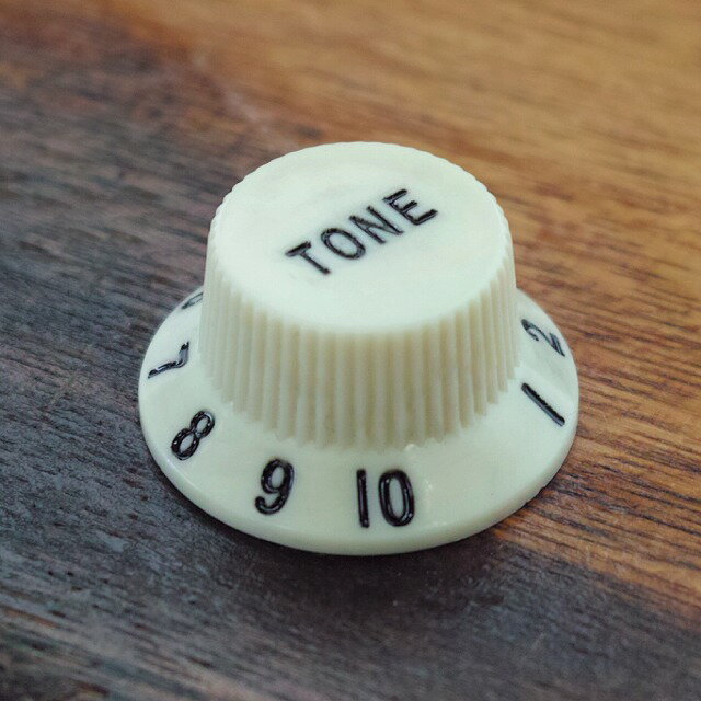 Keen Guitar Parts Factory　ストラト　TONEノブ　アイボリー（インチ/ミリ共用） /N-021　【ゆうパケット対応可能】