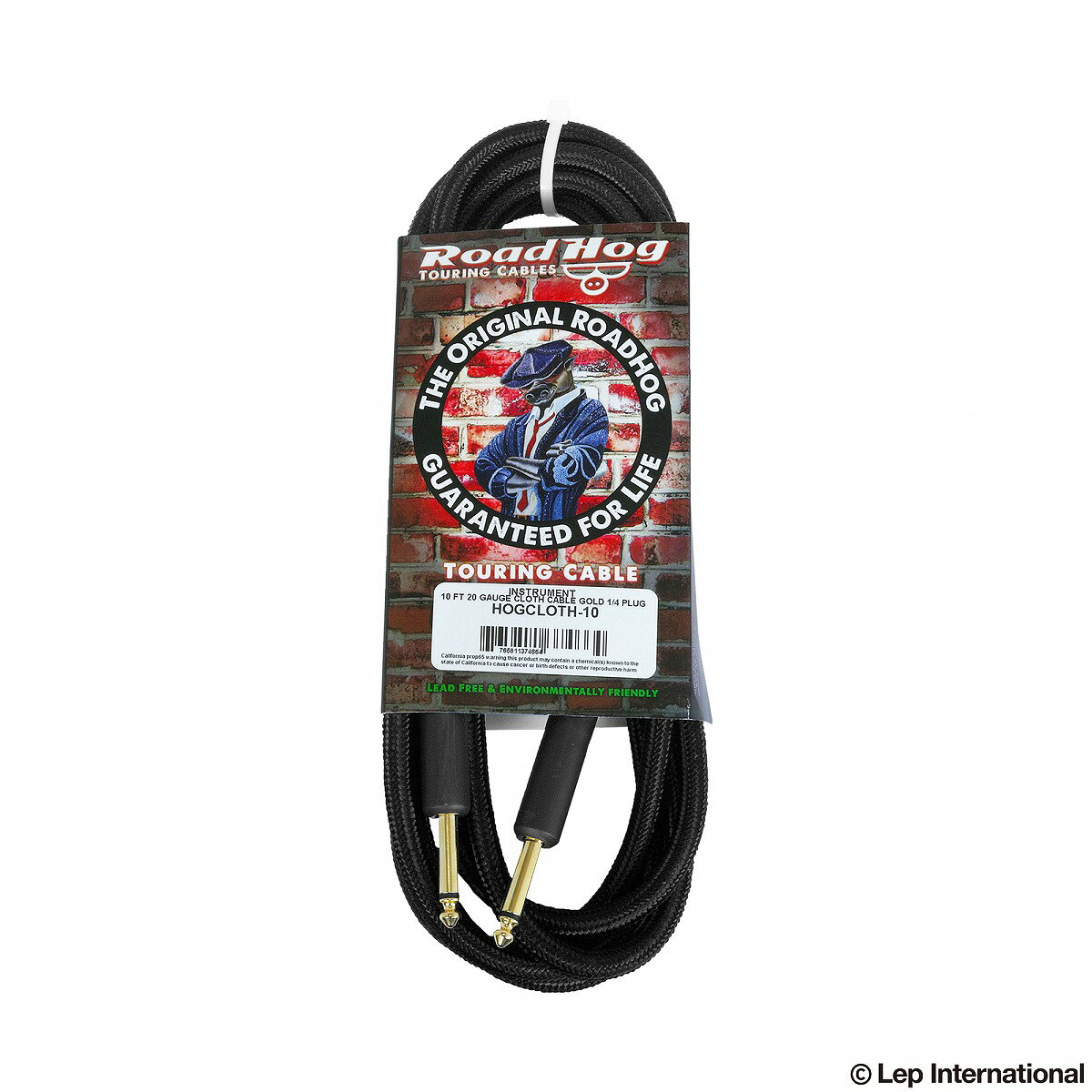 エフェクター専門店 ナインボルトのRoadHog Touring Cables　Cloth Instrument Cable S-S 3.0m ギター、ベース シールド ケーブル　HOGCLOTH-10｜アングル3