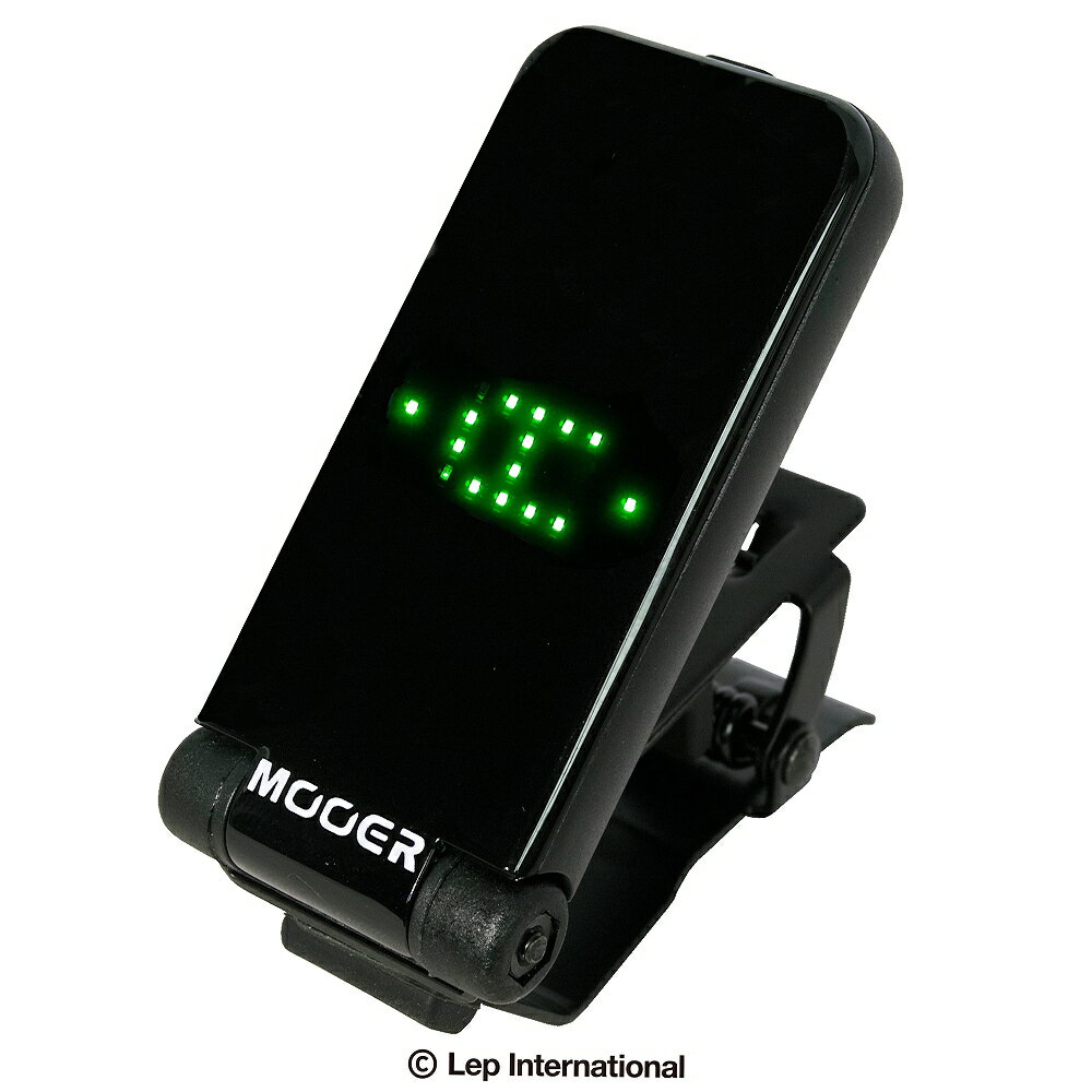 Mooer CT-01 Clip Tuner ムーアー シーティーゼロイチ クリップチューナー Mooer CT-01Clip Tunerはカラフルなディスプレイを搭載した、素早い応答と見やすいディスプレイが特徴のクリップチューナーです。 様々な状況でギターやベースを正確にチューニングできる、直感的な操作性を備えています。 CT-01にはグラビティセンサーを内蔵し、チューナーの設置角度に合わせてディスプレイの方向を反転します。 また、ギター/ベースにしっかりと固定できるメタルクリップにより、演奏中にチューナーがずれてしまうこともなく、いつでも快適にチューニングが可能です。 ●特徴 ・ギターとベースに最適 ・素早い応答で、基準ピッチを435〜445Hzに設定可能 ・180°反転できるヒンジ ・パワーセーブモードとオートシャットダウン機能 ・視認性の良いカラーディスプレイ ●ご使用方法 楽器のボディやヘッド部に本機を取り付けます。クランプは180°回転させることができますので、最も見やすい角度に調整します。 Powerボタンを押してチューナーの電源を入れます。 Powerボタンを長押しするとチューニングの基準ピッチを調整できます。スクリーンに0と表示されたら、チューナーの基準ピッチは440Hzです。周波数を-5〜+5まで、または435〜445Hzまで、Powerボタンを押して調整できます。このモードは3秒後に自動的に終了します。 ディスプレイに表示されている音程を見ながらチューニングをあわせます。音程が合うと、インジケータLEDが同時に点灯します。 チューナーは10秒後にパワーセーブモードに入り、2分後に自動的に電源が切れます。 Powerボタンを押して電源を切ることもできます。 ●スペック 電源：3Vリチウムボタン電池（CR2032） サイズ：57mm（L)×27mm(W)×8mm（H） 重量：25g 付属品：オーナーズマニュアル Mooer Mooer Audioは、最先端の技術を投入し、様々な電子楽器やオーディオ機器を研究、製作を行っています。Mooer Audio独自の強力で効率的な研究開発チームにより、シンセサイザーやオーディオプロセッサー、デジタルエフェクトに至るまで数々の音楽と深い関わりを持つ電子楽器の開発を行っています。 Mooerの開発目標は、&quot;Listen To Technology&quot; です。常に技術革新と追求を行い、トップレベルの機材によって音楽の楽しみを提供したいと思っています。 品質を第一に、プレイヤー目線で最高のサービスを提供し続けます。