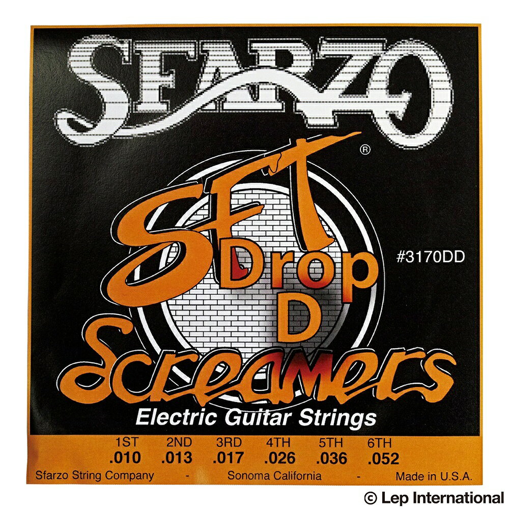 SFARZO SFT Screamers 3170DD ドロップD用！ .010-.052 ギタリストのためだけに開発された新世代の高品質弦！ Jake Cloudchair使用弦 【ゆうパケット対応可能】