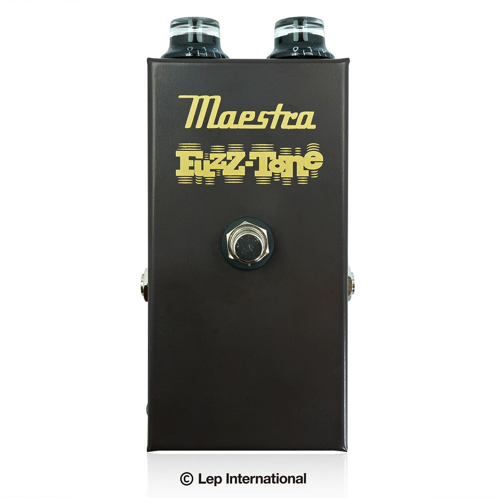 種類 　 ファズ アダプター 　 9Vセンターマイナス 電池駆動 　 9V電池 コントロール 　 VOLUME、ATTACK Formula B Elettronica　MAESTRA Fuzz-Tone フォーミュラビー エレットロニカ　マエストラ ファズ トーン 1962年に世界で初めて作られたと言われるファズペダル。マエストロが発売したファズトーンは、もともと壊れたミキサーを通した音がクールだったため、それを真似たと言われています。そして、このペダルは、世界で初めてのコンパクトエフェクターであるとも言われています。 最初に発売されたファズトーンは1.5V乾電池を使用して駆動していました。ファズトーンは、”サティスファクション”や”ダブルオーセブンのテーマ”などでも使用されたと言われています。 Formula B MAESTRA Fuzz-Toneは、世界初のファズペダルを9V駆動にして再現しました。 驚くことに、当時のパーツの配置までを再現するこだわりです。 単音でプレイすれば、まさにあの音です。少しサックスのトーンに聞こえることもあります。 和音をプレイすると、途端に音が混ざる轟音となります。 ●コントロール VOLUME：音量を調整します。 ATTACK：音の出方、歪みの強さ、音量を調整します。 Formula Bオリジナル筐体は8（W)×14（D)×6（H)cmです。 フットスイッチはトゥルーバイパスとなっています。 MAESTRA Fuzz-ToneはスタンダードなセンターマイナスDC9Vアダプター、または9V電池で駆動します。 Formula B Elettronica Formula B Elettronicaは、イタリアで様々なエフェクターの制作を行っています。全てを手作業で行い、PCBや筐体に至るまでこだわりを持って手作りで制作しています。