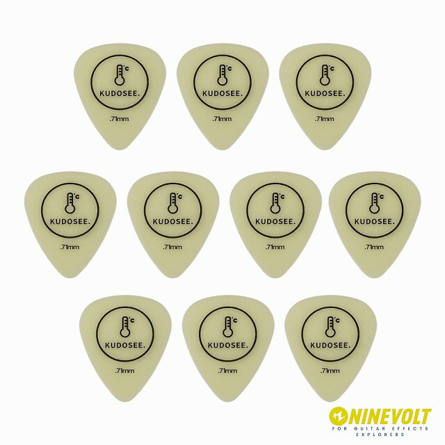 9℃　オリジナルピック 0.71mm 蓄光タイプ 10枚入り / アメリカ製 ギター ピック 蓄光  ...