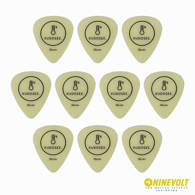 9℃　オリジナルピック 0.96mm 蓄光タイプ 10枚入り / アメリカ製 ギター ピック 蓄光  ...