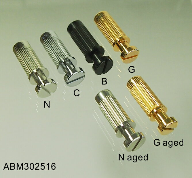 【納期: 約3ヶ月〜】ABM/ABM302516C　ストップテイルピース用スタッド/アンカーセット　クローム（インチ規格）　【ゆうパケット対応可能】【お取り寄せ】