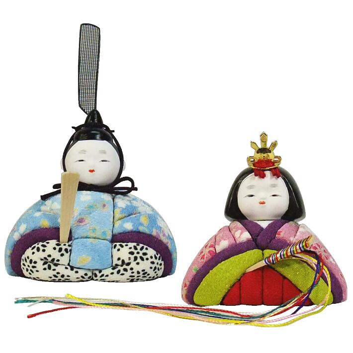 【木目込人形材料キット】【雛人形】【ちりめん】【飾り付き】芥子五人花びら飾り 3