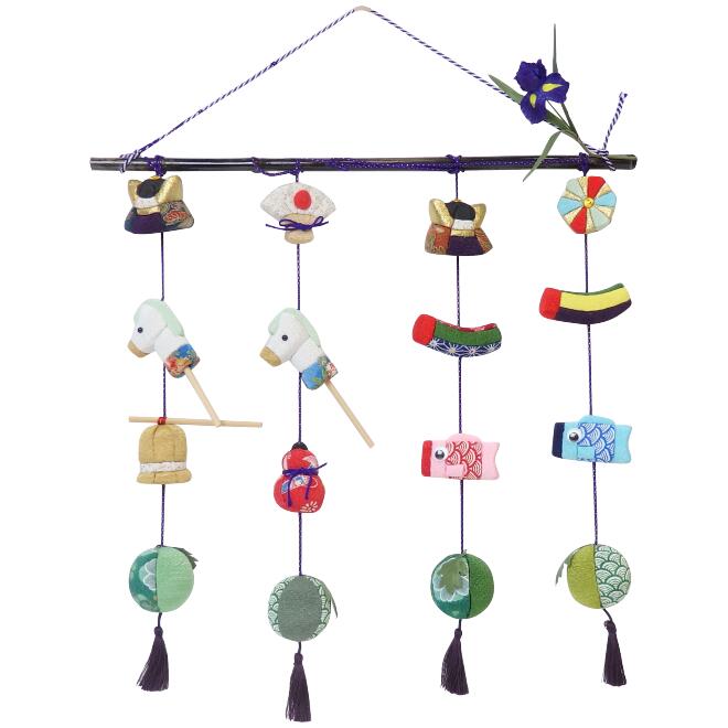 【木目込み人形】【木目込人形材料キット】【型紙なし】【写真付】【タペストリー・収納箱付】つるし端午飾り