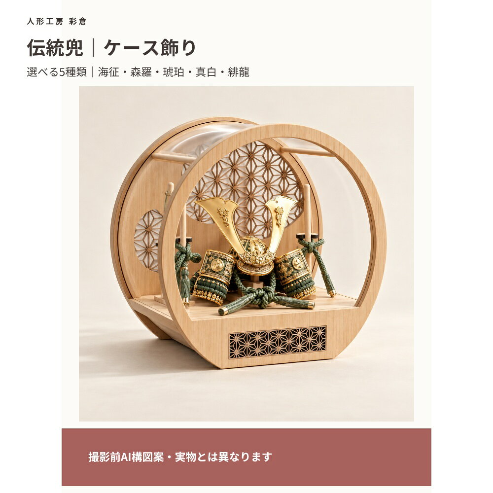 【撮影前AI構図案・確認用】掲載画像は撮影構図を確認するAI制作案です。実物の形状・色・素材・種類差・寸法・付属品を再現したものではありません。比較欄にも同じAI見本を使用しています。本番写真と確定仕様へ差し替え後に販売用として使用します。6号伝統兜 ケース飾り選べる5種類：海征／森羅／琥珀／真白／緋龍外寸（幅・奥行・高さ）：確認中素材・セット内容・付属品：確認中背景の家具・植物は付属しません。【撮影前AI構図案・確認用】掲載画像は撮影構図を確認するAI制作案です。実物の形状・色・素材・種類差・寸法・付属品を再現したものではありません。比較欄にも同じAI見本を使用しています。本番写真と確定仕様へ差し替え後に販売用として使用します。