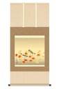 掛軸 掛け軸 花鳥画 秋飾り 紅葉 紅葉に小鳥 洛彩緞子本表装 尺五 田村竹世 桐箱 【2024年度新作】 h06-snk-kz5a7-207
