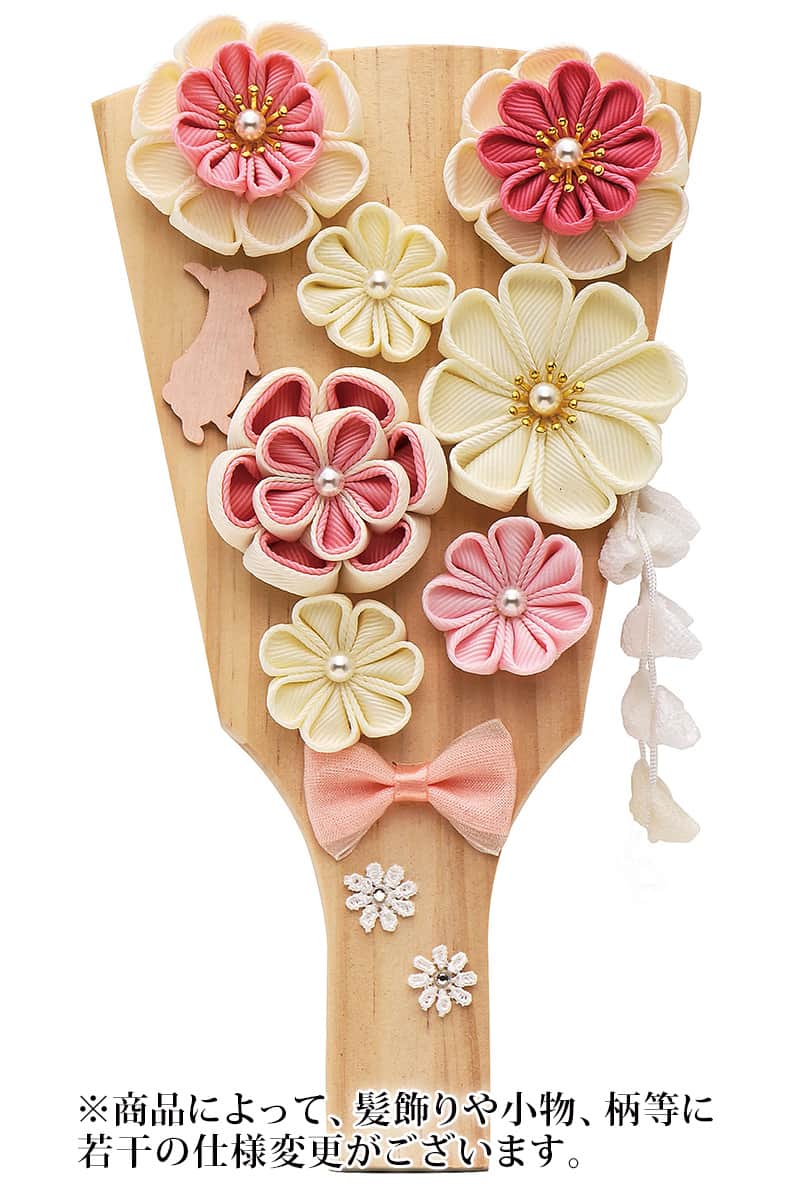 羽子板 単品 白木リボン 7号 【2026年度新作】 h081-mm-hg2615-7