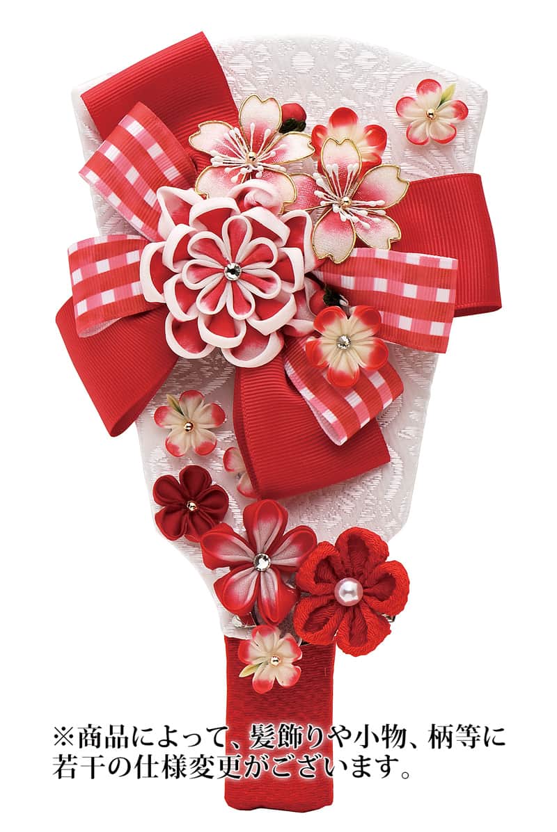 羽子板 単品 リボンカンザシ（赤） 7号 【2026年度新作】 h081-mm-hg2617-7r