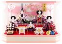 雛人形 ひな人形 雛 ケース飾り 五人飾り 藤翁作 かおり 三五芥子五人 友禅仕立 六角アクリルケース オルゴール付 【2025年度新作】 h073-fn-243-527