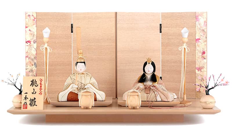 雛人形 コンパクト 一秀 ひな人形 雛 木目込人形飾り 平飾り 親王飾り 木村一秀作 桃山雛 印傳 17号 【2025年度新作】 h073-ih-034-5