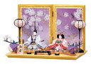雛人形 平安豊久 ひな人形 平飾り 親王飾り 横山一彦作 桜花 刺繍 小三五親王揃 天竜杉 押し花屏風 【2025年度新作】 h073-mo-304331 HJ...