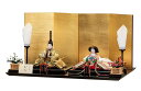 雛人形 平安豊久 ひな人形 平飾り 親王飾り 清水久遊作 紫晃 金襴 三五親王揃 【2025年度新作】 h073-mo-304382 HJ-096