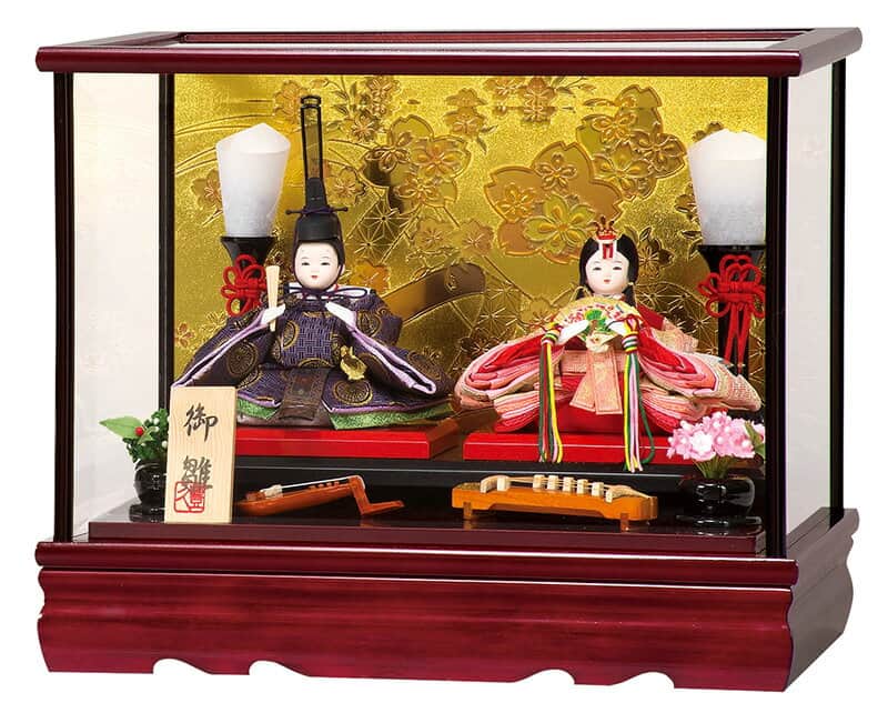 雛人形 平安豊久 コンパクト ひな人形 ケース飾り 親王飾り 初音 柳親王 【2025年度新作】 h073-mo-333678 HJ-209