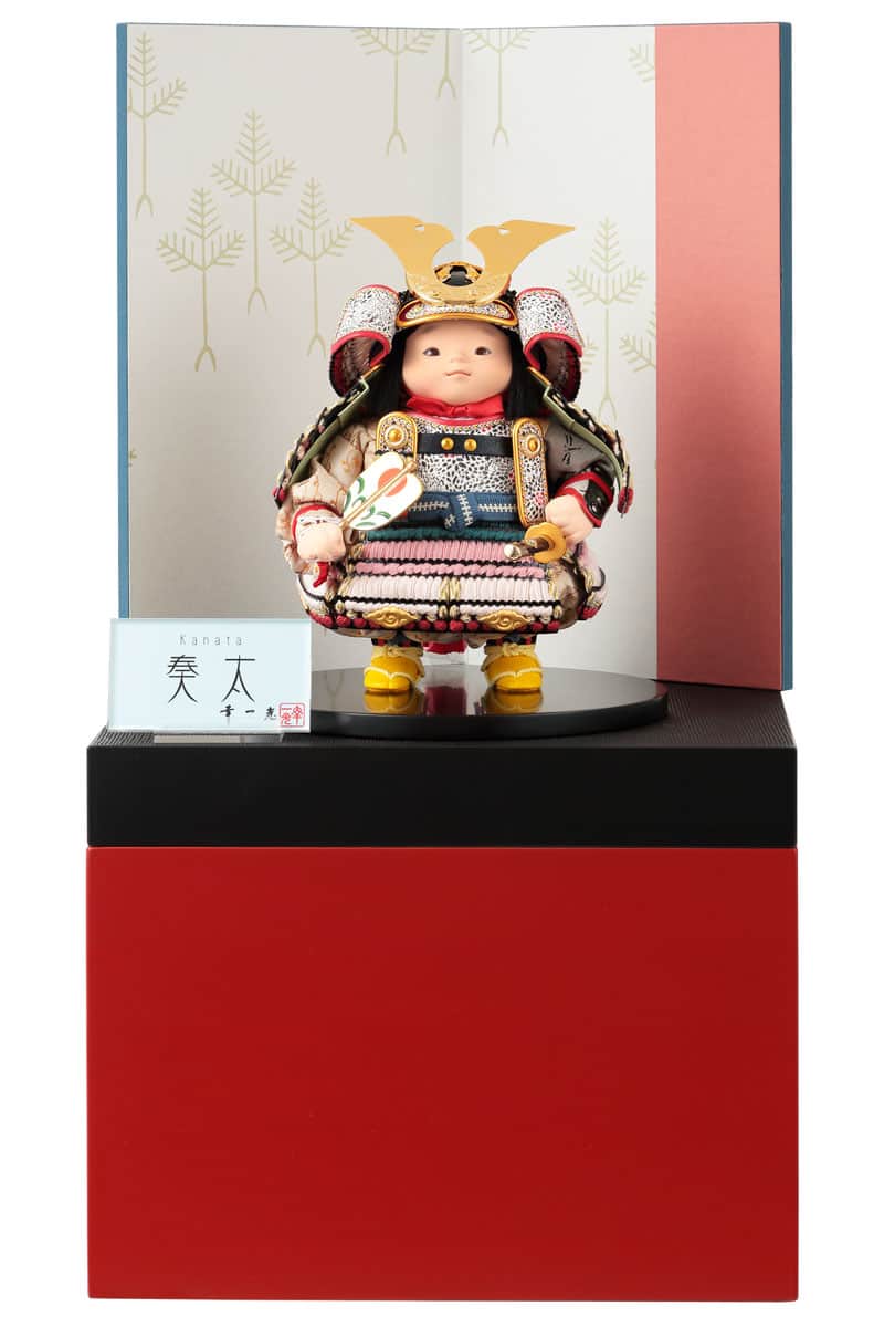 五月人形 幸一光 コンパクト 松崎人形 子供大将飾り 収納飾り 奏太 黒小札 色々威 【2025年度新作】 h075-koi-5107