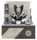 五月人形 久月 コンパクト 兜収納飾り 兜飾り 正絹黒糸縅 6号 【2025年度新作】 h075-k-11245 D-32