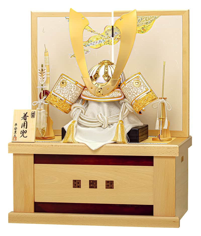 【先着限定クーポン★1/15まで】【創業100周年新春SALE】五月人形 豊久 着用 兜収納飾り 兜飾り 源 25号 【2024年度新作】 h065-mo-502751 GG-100