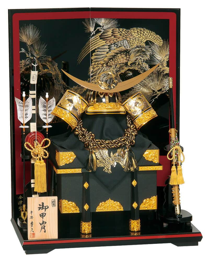五月人形 豊久 上杉謙信 着用 兜平飾り 兜飾り 着用謙信 25号 会津塗 【2024年度新作】 h065-mo-502697 GG-083