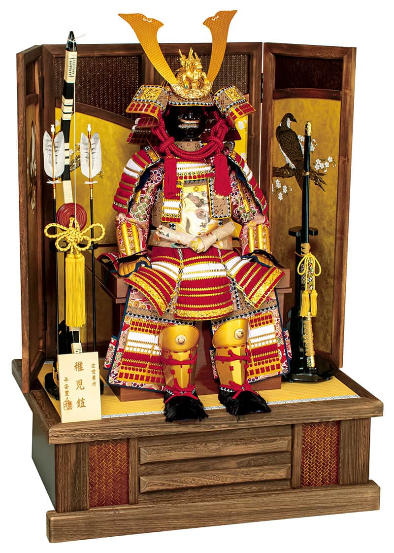 五月人形 豊久 着用 鎧平飾り 鎧飾り 王雅 稚児鎧 【2024年度新作】 h065-mo-501454 GG-064