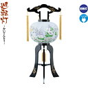 盆提灯 廻転灯 黒蒔絵 芙蓉萩 9号 回転 電気コード式 ビニロン紙張 【2025年度新作】 h078-ymt-7739