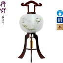 盆提灯 行灯 菊里 12号 サクラ調 電気コード式LED 絹製 絹二重 【2025年度新作】 h078-ymt-8857