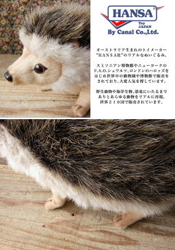 ハリネズミ ぬいぐるみ リアル HANSA《ハリネズミ くつろぎver.》【N-CN-B】【ヘッジホッグのぬいぐるみ】無料ラッピング 誕生日 クリスマス プレゼント