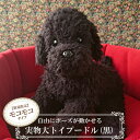 ニニアンドキノ 実物大 ポーズが変えられる トイプードル 黒 ブラック (モコモコ生地) ぬいぐるみ トイプー プードル 犬 いぬ イヌ リアル 本物 そっくり...