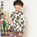 【40%】セール BREEZE【ブリーズ】【どっちも正解】DAISUKI 総柄 トレーナー【子供服 ベビー キッズ トップス スウェット 長袖 柄 ボーダー ゼ...