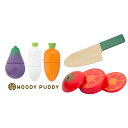 WOODY PUDDY【ウッディプッディ】やさいセット【子供服 ベビー キッズ 玩具 知育玩具 おもちゃ 雑貨 木製 調理 おままごと ごっこ遊び 野菜 プレゼント ギフト 贈り物 誕生日 クリスマス 】TOY010