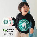 【30%】セール CHEEK ROOM【チークルーム】ベアー カフェ ロング Tシャツ【人気 子供服 キッズ ベビー トップス 長袖 ロンT 長T プリント く...