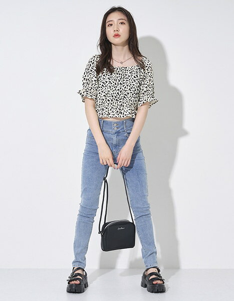 【20％】セール Lovetoxic【ラブトキシック】横型 合皮 ショルダーBAG【人気 子供服 ブランド キッズ ジュニア 小物 カバン バッグ 肩掛け ショルダーバッグ ロゴ ワンポイント ゼブラ レオパード 無地 シンプル 女の子 ラブトキ お出掛け sale】8323427 3