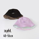 【20%】セール X-girl STAGES【エックスガール ステージス】オーバル ロゴ 刺しゅう リバーシブル バケットハット【子供服 ブランド キッズ 小物...