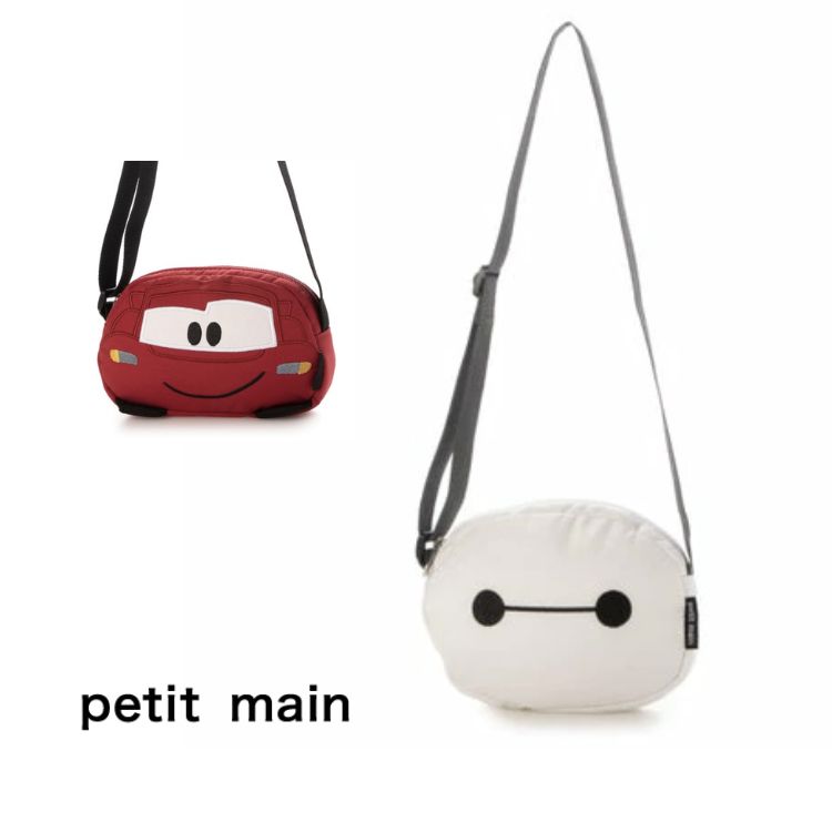 【マラソン期間限定14％OFF！】petit main【プティマイン】Disney ポシェット【人気 子供服 キッズ 小物 バッグ カバン 肩掛け 斜め掛け ショルダーキャラクター カーズ マックィーン ベイマックス ディズニー お出かけ かわいい 男の子 女の子】9552414のサムネイル